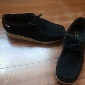 Black Clarks Wallabies